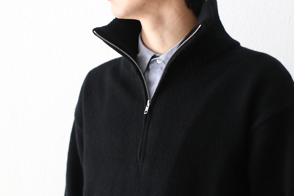 ATON (�����ȥ�) "LAMBS WOOL HALF SIP SWEATER"