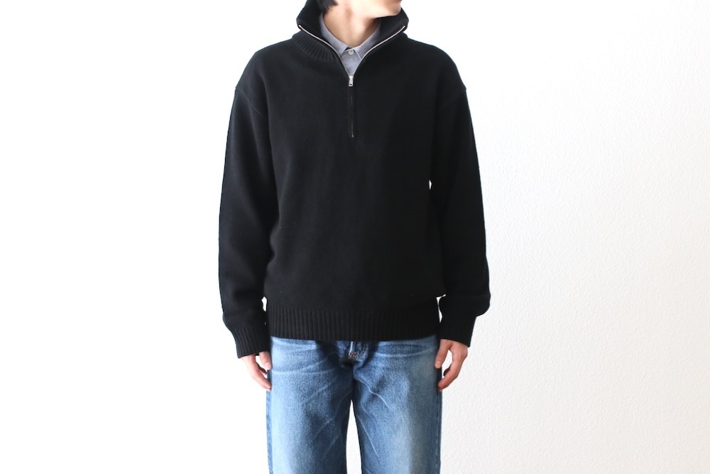 ATON (�����ȥ�) "LAMBS WOOL HALF SIP SWEATER"
