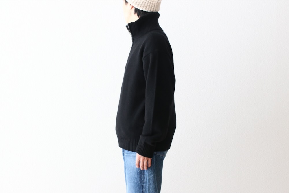 ATON (�����ȥ�) "LAMBS WOOL HALF SIP SWEATER"