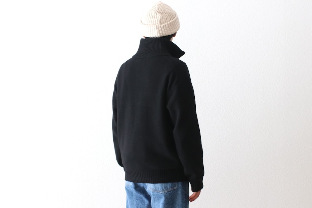 ATON (�����ȥ�) "LAMBS WOOL HALF SIP SWEATER"