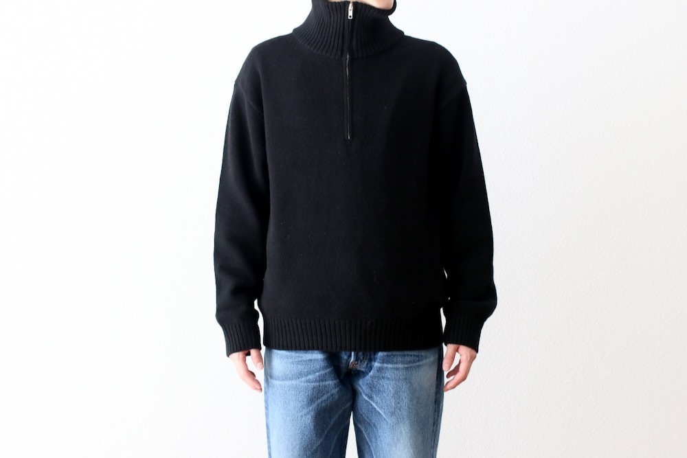 ATON (�����ȥ�) "LAMBS WOOL HALF SIP SWEATER"
