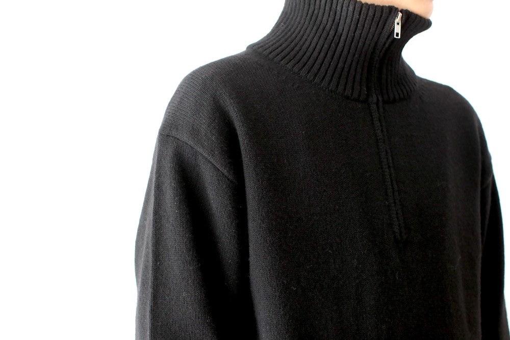 ATON (�����ȥ�) "LAMBS WOOL HALF SIP SWEATER"