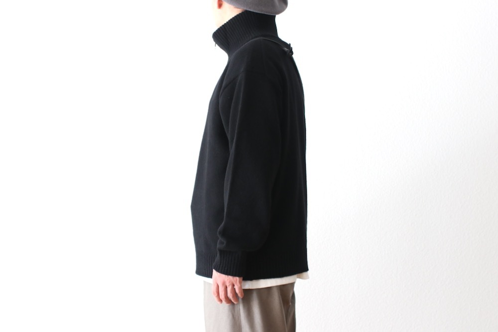 ATON (�����ȥ�) "LAMBS WOOL HALF SIP SWEATER"