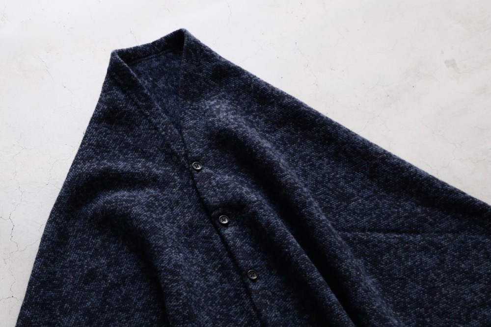 Engineered Garments (���󥸥˥����ɥ�������) ��Button Shawl - Heather Navy Sweater Knit��