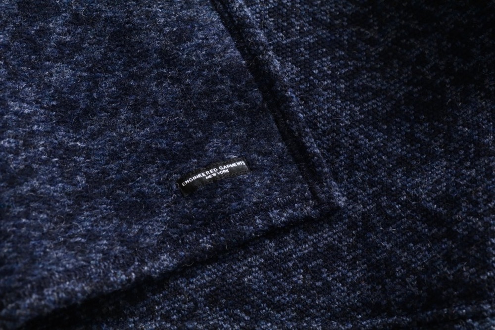 Engineered Garments (���󥸥˥����ɥ�������) ��Button Shawl - Heather Navy Sweater Knit��