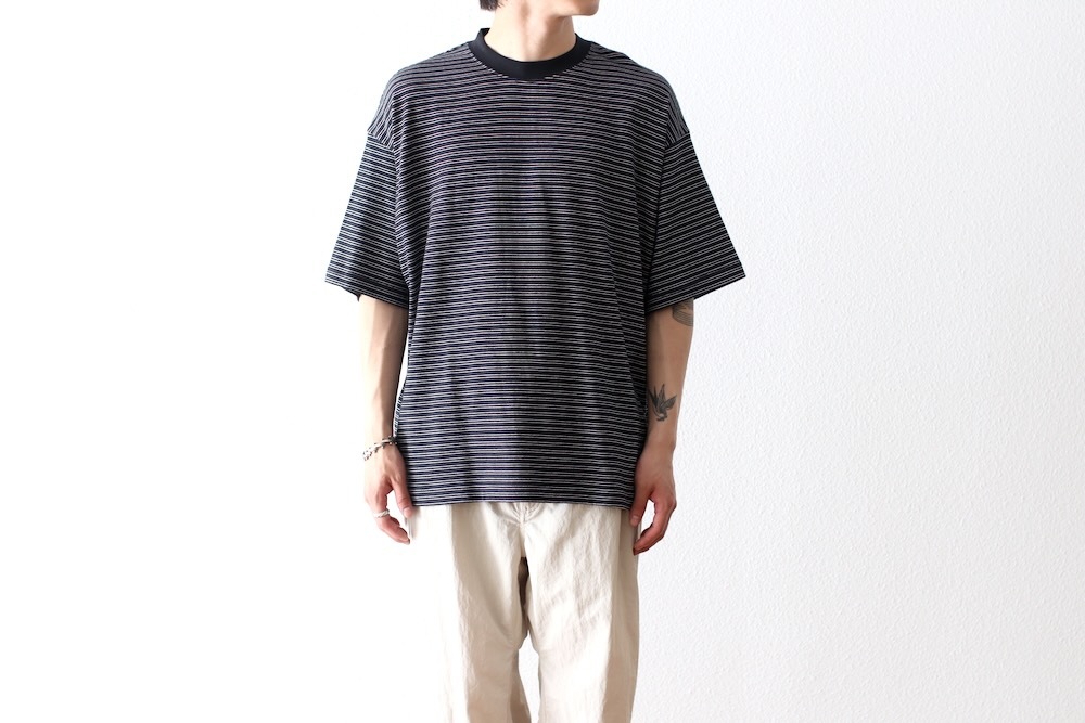 EVCON (ӥ) "BORDER WIDE S/S T-SHIRT"