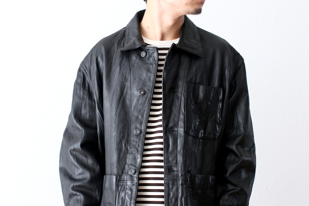 blue na boinne brooklyn レザーカーコートM