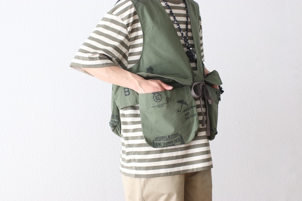 Engineered Garments (󥸥˥ɥ) "Fowl Vest - Olive Graffiti Print Ripstop"