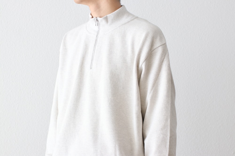 crepuscule(����ץ����塼��) "Light Moss Stitch Half Zip P/O"