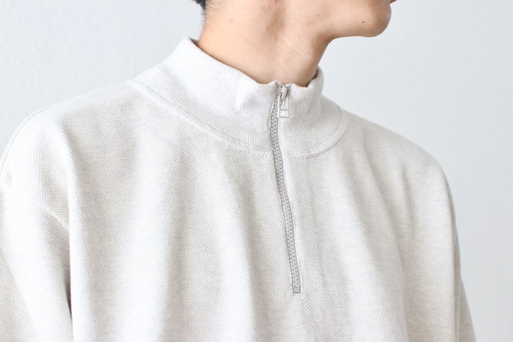 crepuscule(����ץ����塼��) "Light Moss Stitch Half Zip P/O"