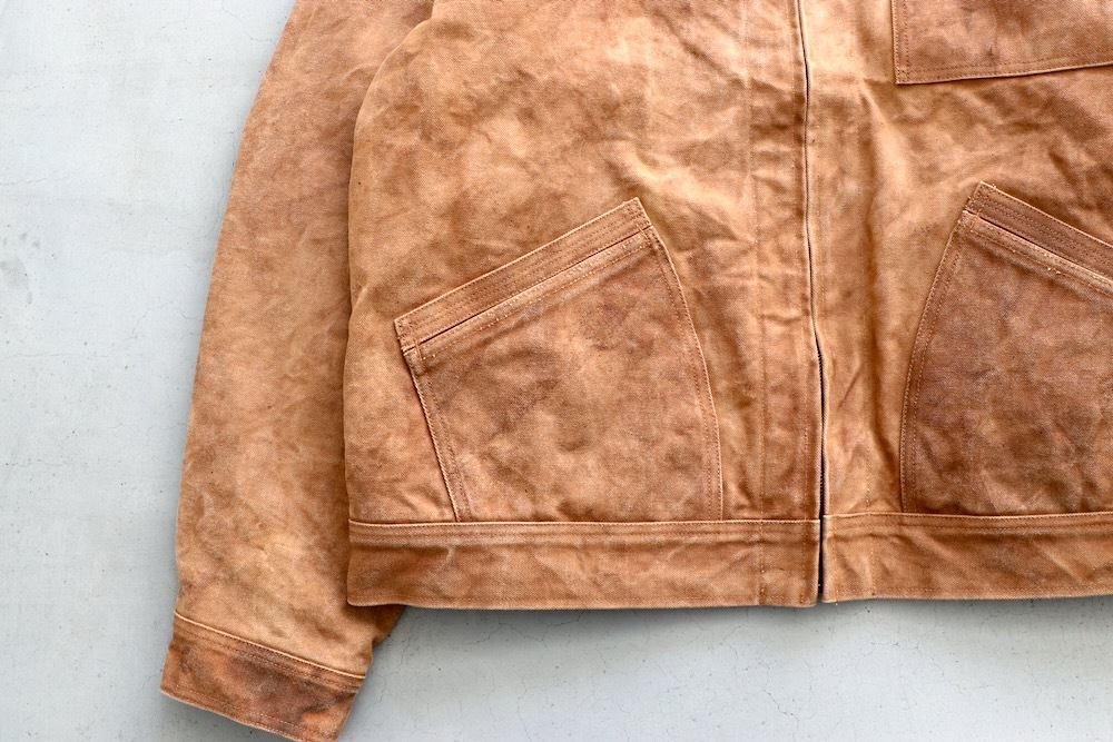Needles(�ˡ��ɥ륺) "Zipped Work Jacket - Duck Canvas / Kakishibu Dye"