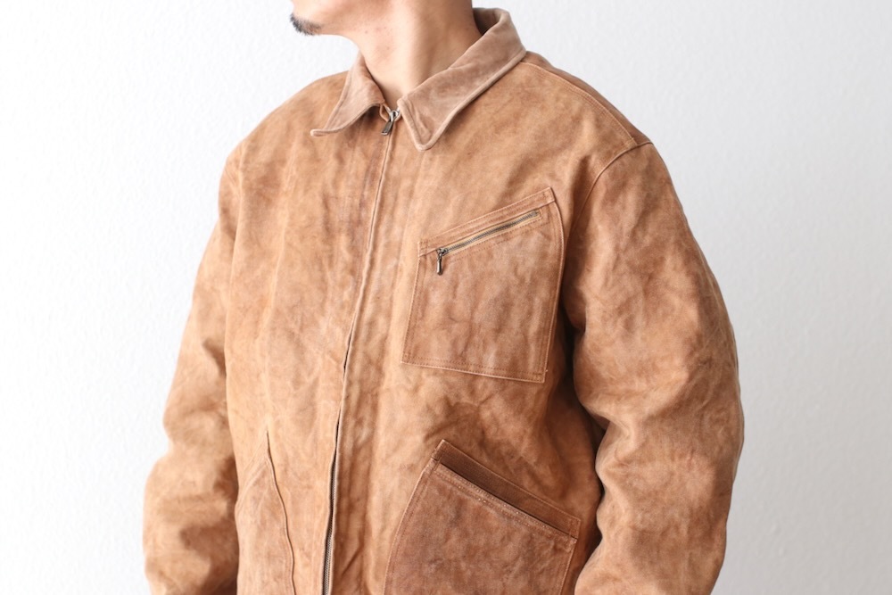 Needles(�ˡ��ɥ륺) "Zipped Work Jacket - Duck Canvas / Kakishibu Dye"