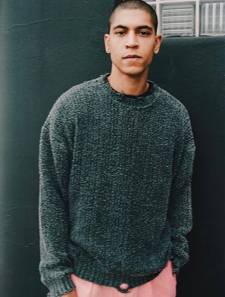 ヴァイナルアーカイブ ニット　サイズM ヴァイナルアーカイブ VAINL ARCHIVE アジズ ハーフジップニット AZIZ-C