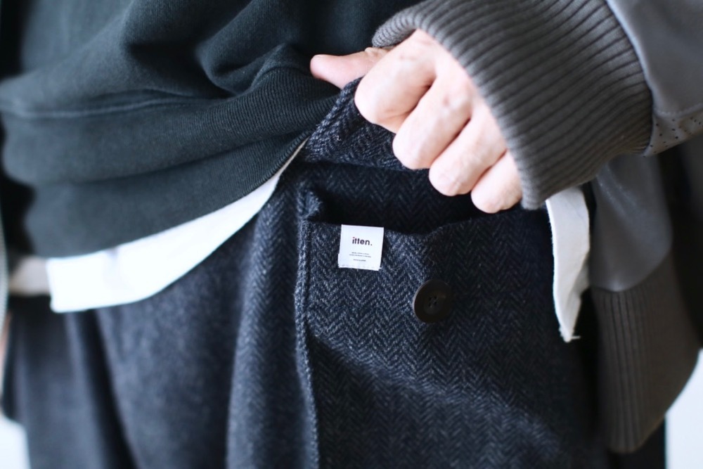 itten. (���åƥ�) "itten 23 Old Style Cargo Trousers -Wool Herringbone-"