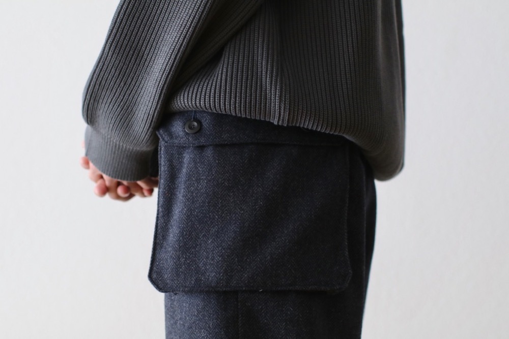 itten. (���åƥ�) "itten 23 Old Style Cargo Trousers -Wool Herringbone-"