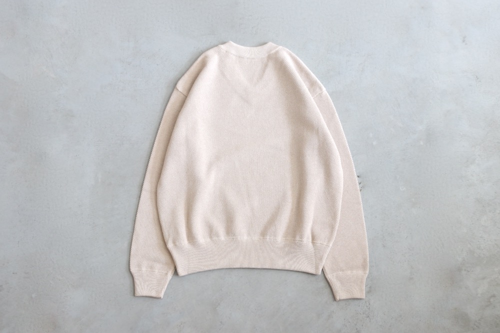 crepuscule 鹿の子編みニット 紫 クレプスキュール crepuscule モスステッチ カーディガン 鹿の子