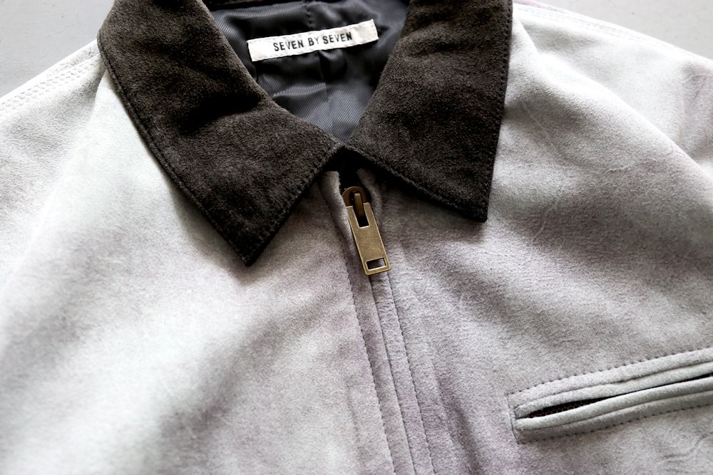 SEVEN BY SEVEN (֥Х֥) "LEATHER DETROIT JACKET - Goat suede Antique finish -"