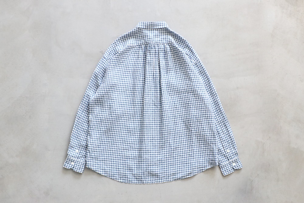 Porter Classic(�ݡ��������饷�å�) "ROLL UP LINEN GINGHAM CHECK SHIRT"