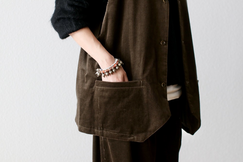 ��WOMEN'S��TOUJOURS�ʥȥ����塼�ˡ�Oversize Vest -COTTON WIDE WALE CORDUROY CLOTH-��