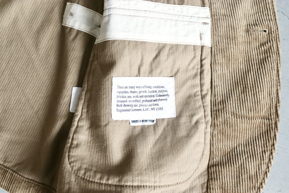 Engineered Garments (���󥸥˥����ɥ�������) "Loiter Jacket - 8W Corduroy"