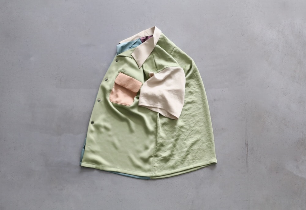 Needles(ˡɥ륺) "S/S Classic Shirt - Poly Sateen / Multi Colour"