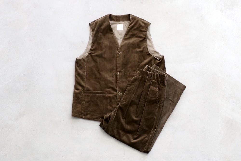 WOMEN'S】TOUJOURS（トゥジュー）“2 In-pleat Baggy Pants -COTTON