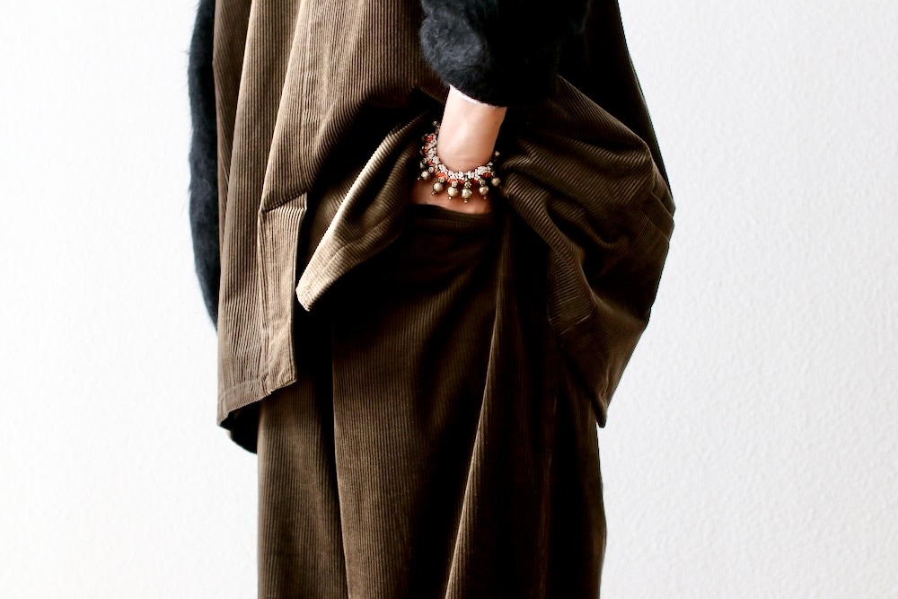 WOMEN'S】TOUJOURS（トゥジュー）“2 In-pleat Baggy Pants -COTTON