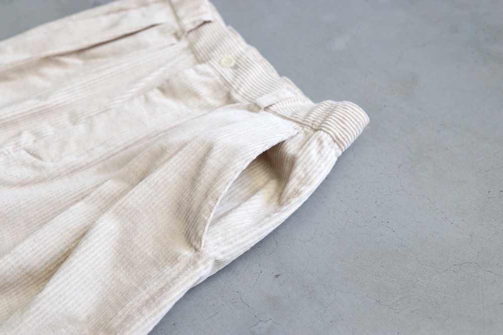 WOMEN'S】TOUJOURS（トゥジュー）“2 In-pleat Baggy Pants -COTTON