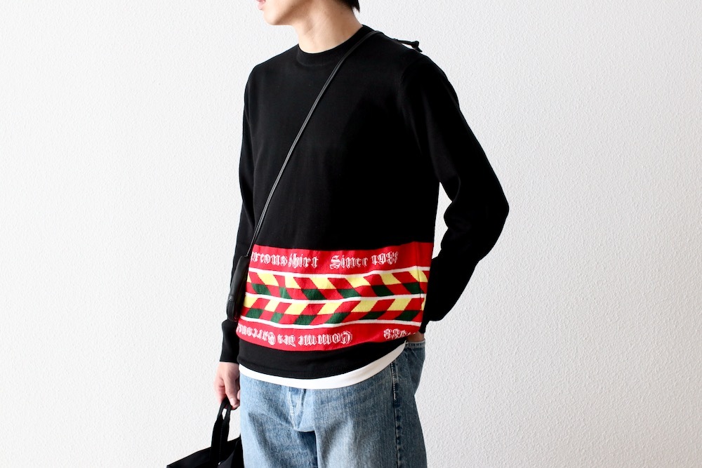 COMME des GARCONS SHIRT(���� �� ����륽�� �����) "acrylic wool intarsia gauge 12 FP-N002-051"