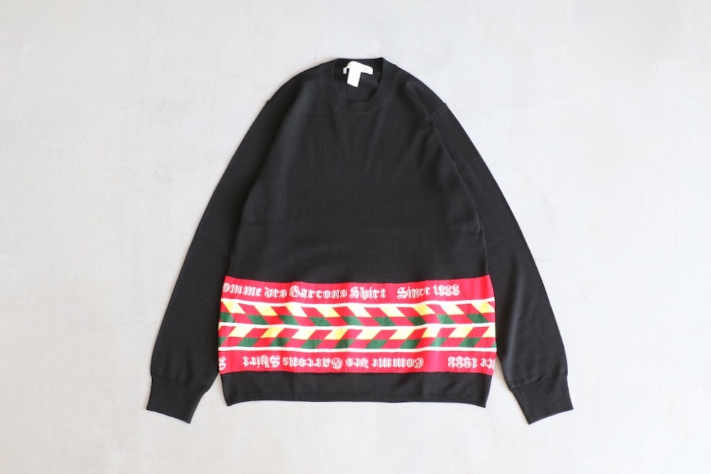 COMME des GARCONS SHIRT(���� �� ����륽�� �����) "acrylic wool intarsia gauge 12 FP-N002-051"