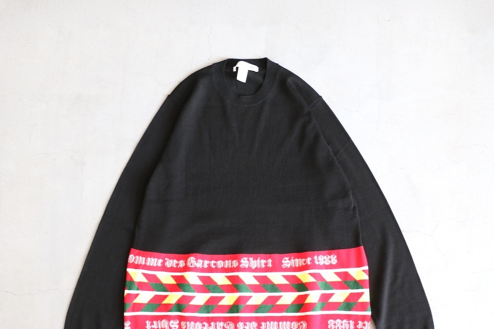 COMME des GARCONS SHIRT(���� �� ����륽�� �����) "acrylic wool intarsia gauge 12 FP-N002-051"