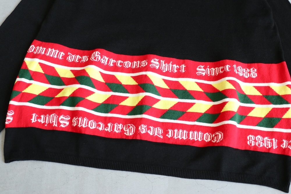 COMME des GARCONS SHIRT(���� �� ����륽�� �����) "acrylic wool intarsia gauge 12 FP-N002-051"