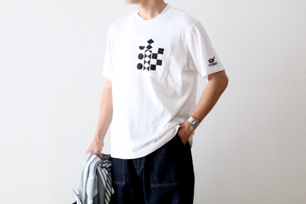 Engineered Garments (���󥸥˥����ɥ�������) "Printed Cross Crew Neck T-shirt -Multi Pattern-"
