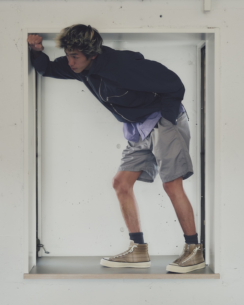 ��7.11 11:00 Release / limited��nonnative �� Gramicci (�Υ�ͥ��ƥ��� �� ����ߥ�) "WALKER EASY SHORTS C/N GABARDINE PIGMENT DYE"