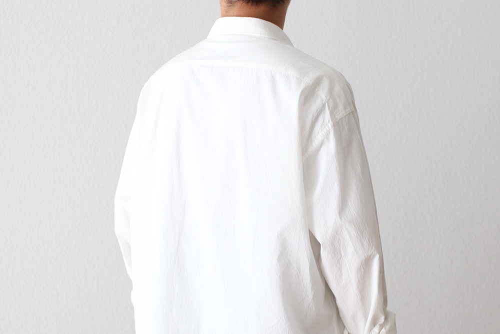 ポータークラシック　ROLL UP STRIPE SHIRT WHITE Porter Classic / ROLL UP STRIPE SHIRT | public