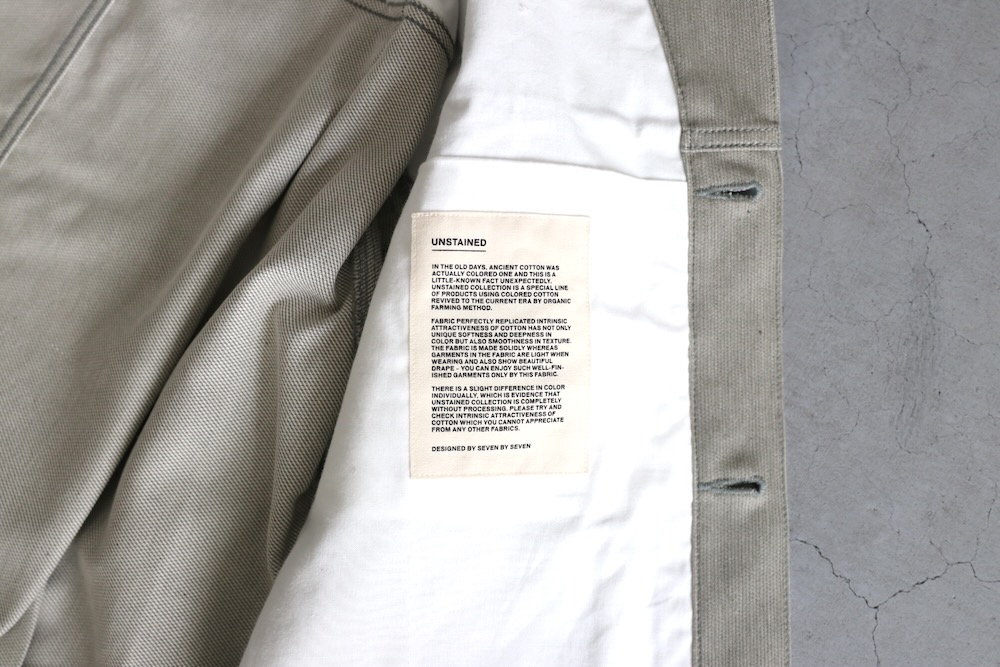 SEVEN BY SEVEN (���֥�Х����֥�) "1ST TYPE COTTON PIQUE JACKET - Unstained organic cotton -"