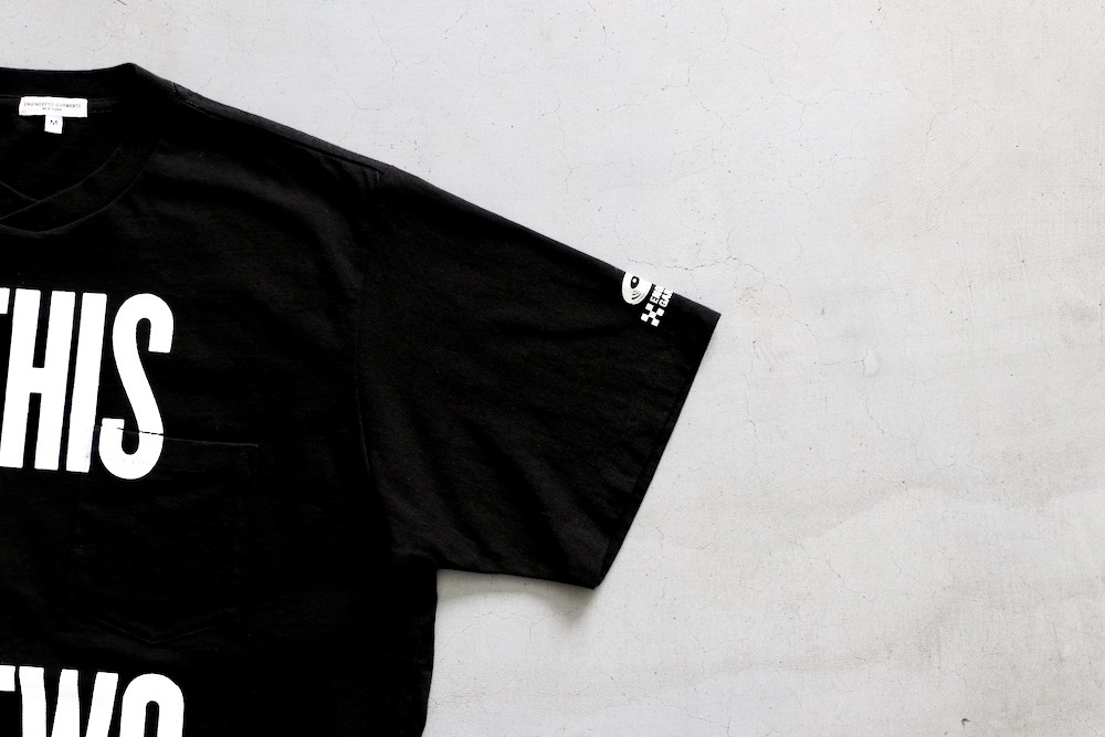 Engineered Garments (���󥸥˥����ɥ�������) "Printed Cross Crew Neck T-shirt -This Are-"