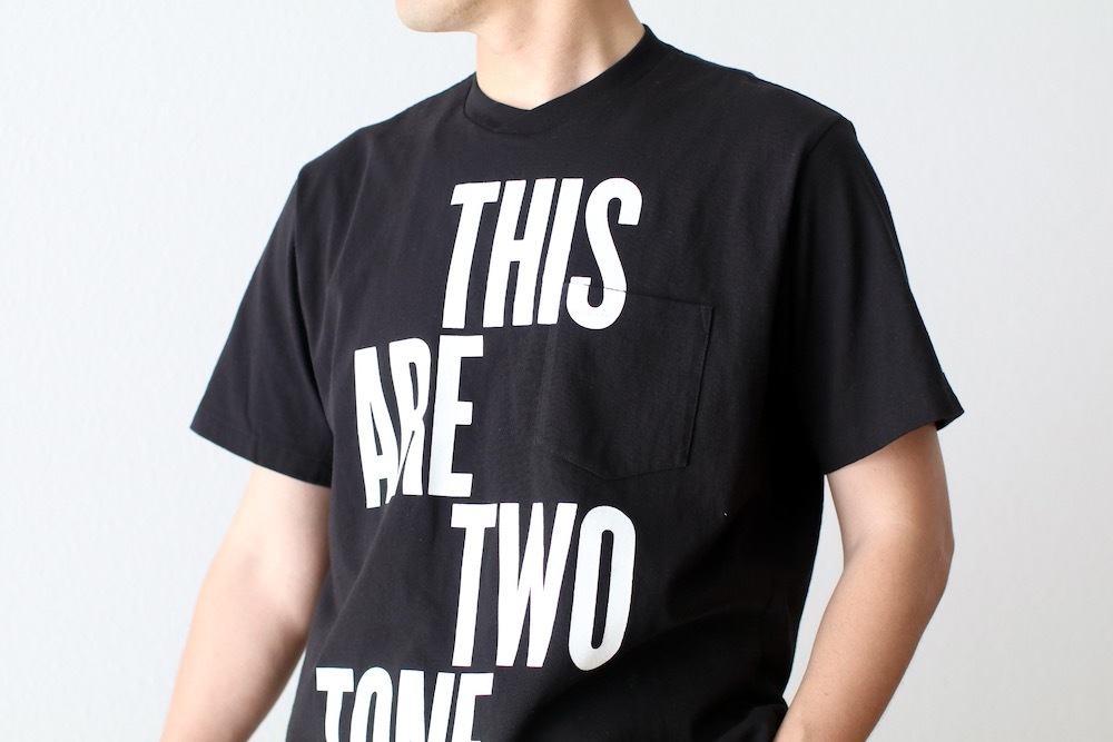 Engineered Garments (���󥸥˥����ɥ�������) "Printed Cross Crew Neck T-shirt -This Are-"