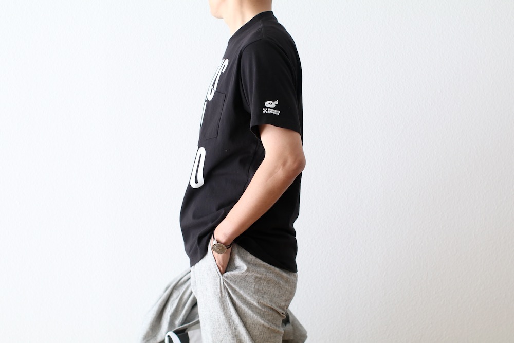 Engineered Garments (���󥸥˥����ɥ�������) "Printed Cross Crew Neck T-shirt -This Are-"