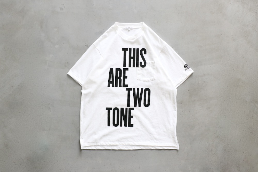 Engineered Garments (���󥸥˥����ɥ�������) "Printed Cross Crew Neck T-shirt -This Are-"