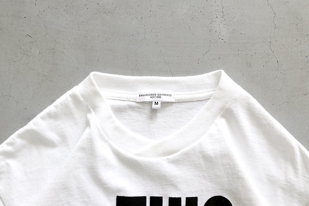 Engineered Garments (���󥸥˥����ɥ�������) "Printed Cross Crew Neck T-shirt -This Are-"