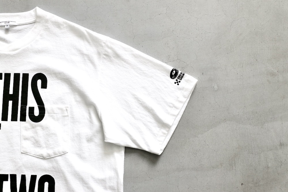 Engineered Garments (���󥸥˥����ɥ�������) "Printed Cross Crew Neck T-shirt -This Are-"