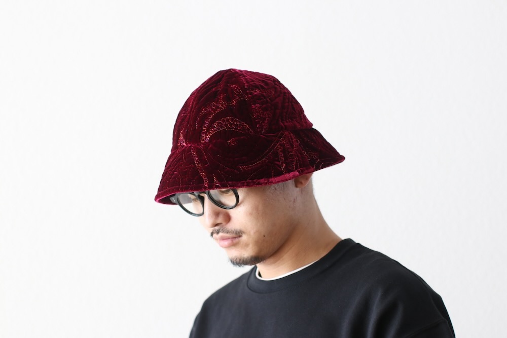 unisex HenderScheme()"velvet quilt bucket hat"