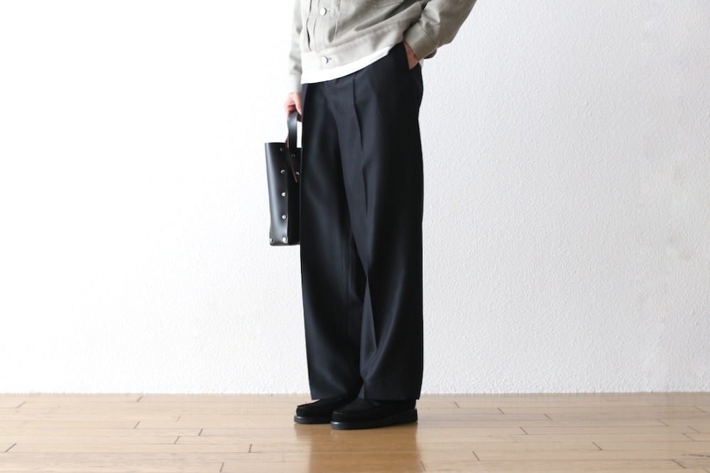 【SEVEN BY SEVEN】Cotton Silk Wide Tuck TR SEVEN BY SEVEN】Cotton Silk Wide Tuck TR IN-TUCK TROUSERS - Silk