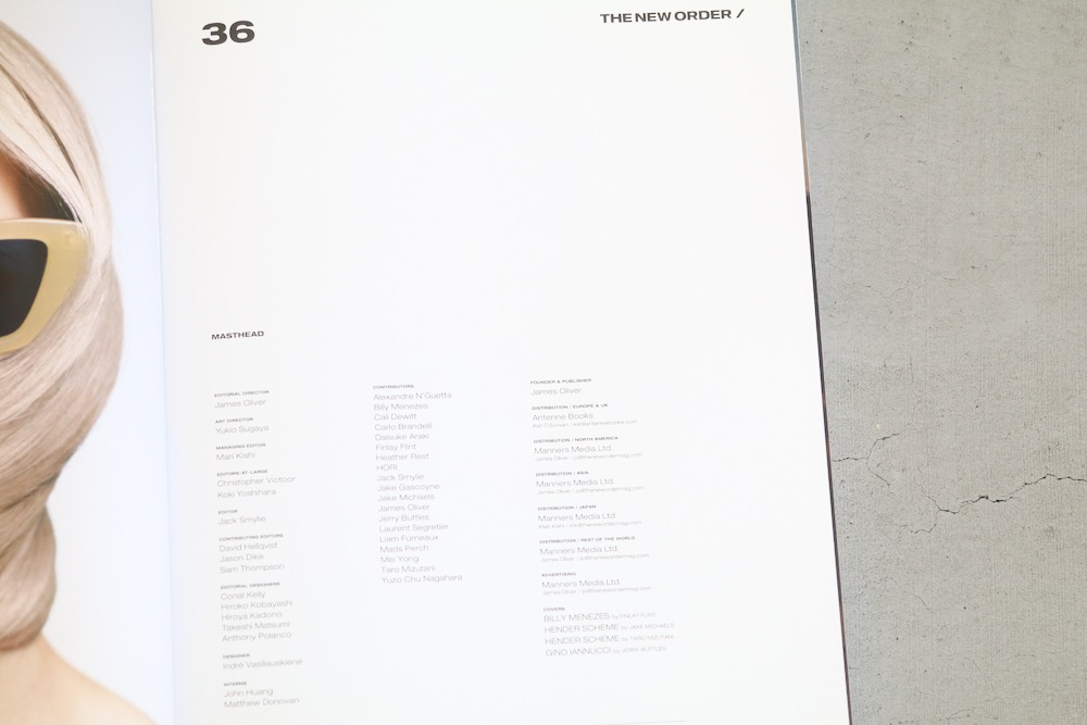 THE NEW ORDER MAGAZINE(�˥塼���������ޥ�����) "The New Order Magazine Vol.36"