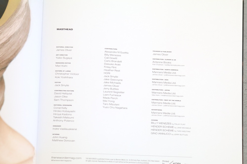 THE NEW ORDER MAGAZINE(�˥塼���������ޥ�����) "The New Order Magazine Vol.36"