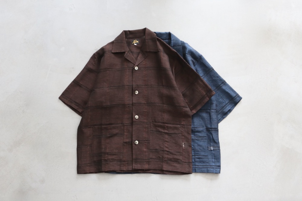 Needles checkerboard cabana shirts /Lサイズ needles cabana checker shirt (grey) | a.plus