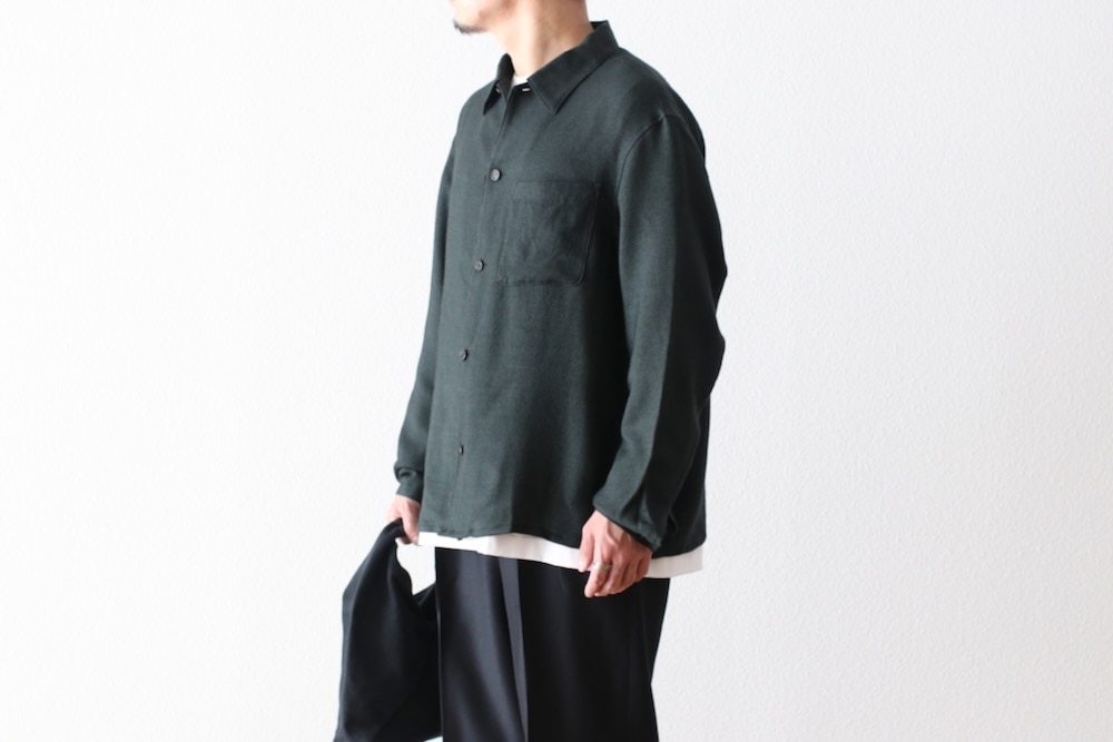 SEVEN BY SEVEN (֥Х֥) "SHIRTS JACKET - Silk / Wool loose twill -"