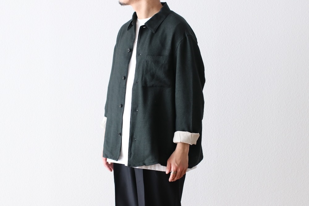 SEVEN BY SEVEN (֥Х֥) "SHIRTS JACKET - Silk / Wool loose twill -"