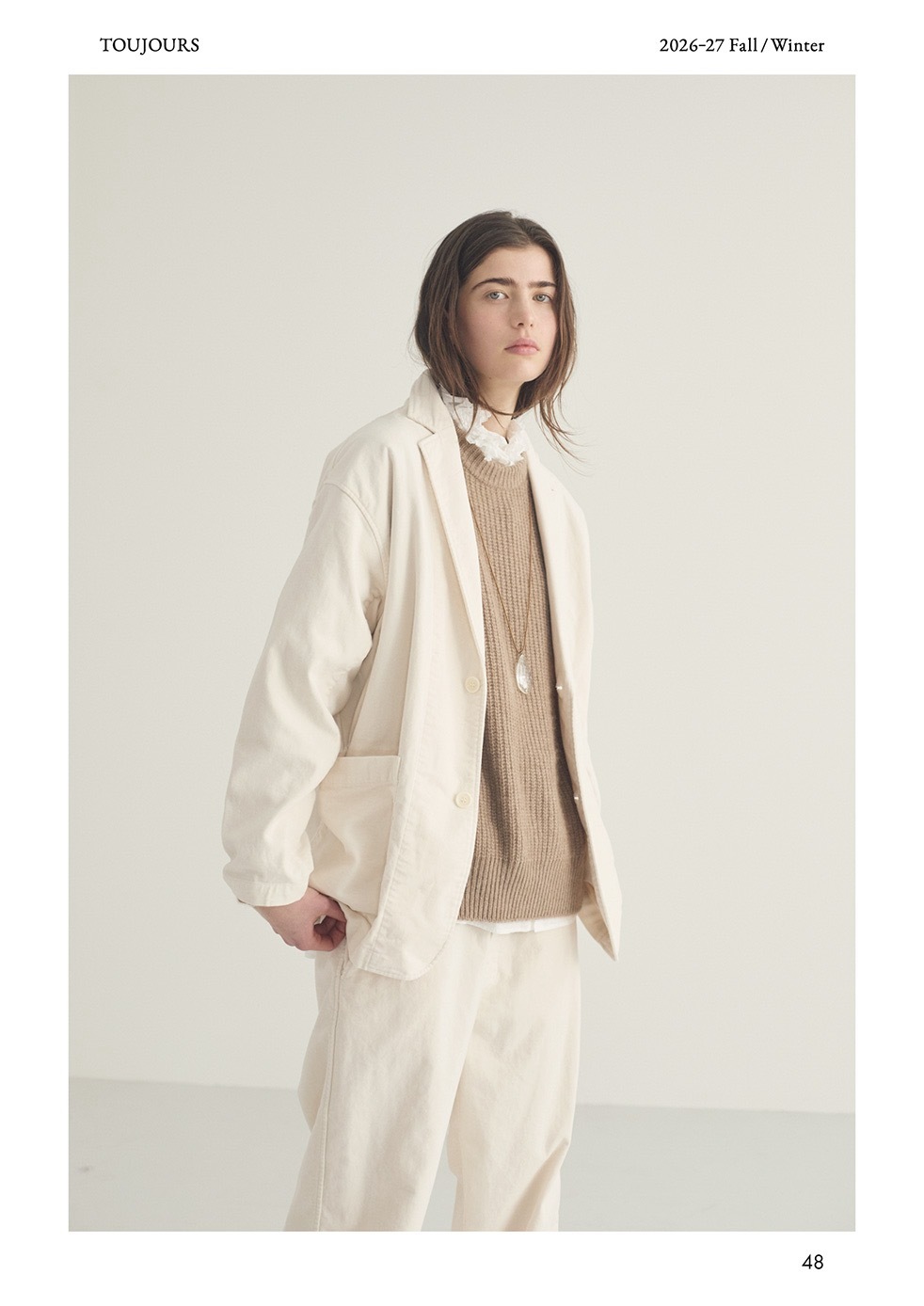 ��WOMEN'S��TOUJOURS�ʥȥ����塼��"Easy Field Trousers - GARMENT DYE COTTON STRETCH MOLESKIN CLOTH -"